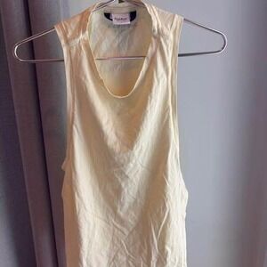 NWOT Outdoor Voices "Doing Things" Tank Top- LEMON- 100% ORGANIC COTTON  Size S